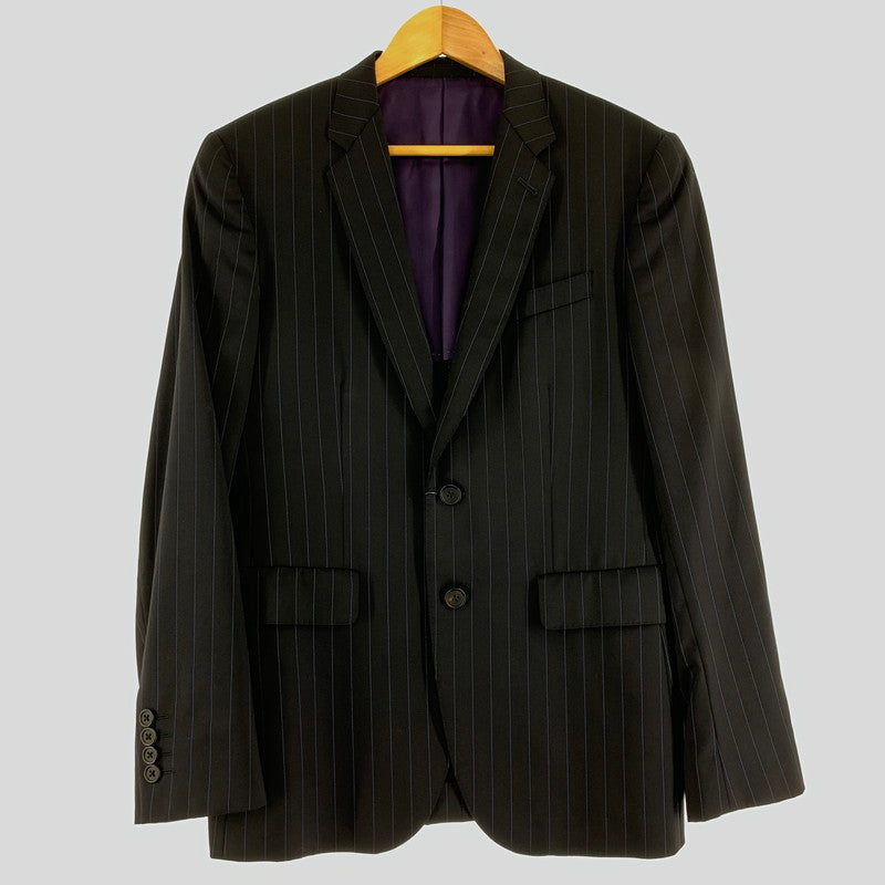 【中古品】【メンズ】 PAUL SMITH ポール・スミス セットアップ ジャケット ズボン BLACK.BLUE ※使用感有 141-260920-io-29-fuzh カラー：ブラックブルー 万代Net店