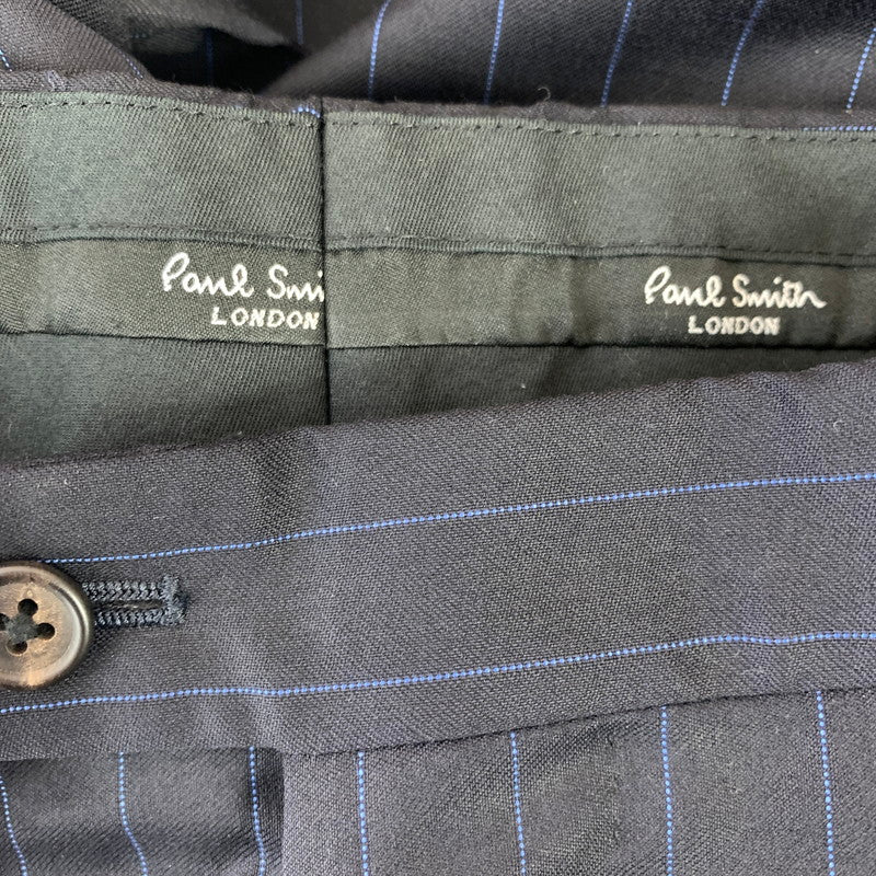 【中古品】【メンズ】 PAUL SMITH ポール・スミス セットアップ ジャケット ズボン BLACK.BLUE ※使用感有 141-260920-io-29-fuzh カラー：ブラックブルー 万代Net店