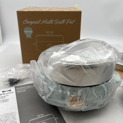 【未使用品】 BRUNO ブルーノ 電気鍋 一人用 二人用 コンパクトマルチグリルポット 卓上 ブルーグリーン BOE115-BGR 098-260825-MO-03-fuz 万代Net店