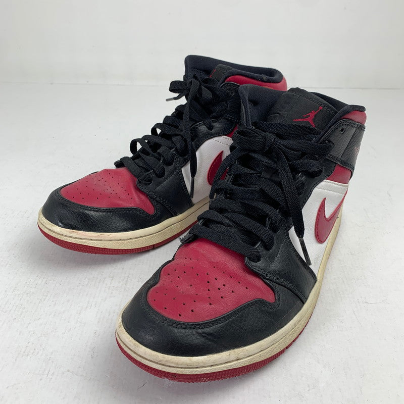 【中古品】【メンズ】 NIKE ナイキ 554724-066 AIR JORDAN 1 MID "NOBLE RED" エアジョーダン 1 ミッド スニーカー 靴 160-260928-mh-18-fuzh サイズ：26.5cm カラー：レッド・ブラック 万代Net店