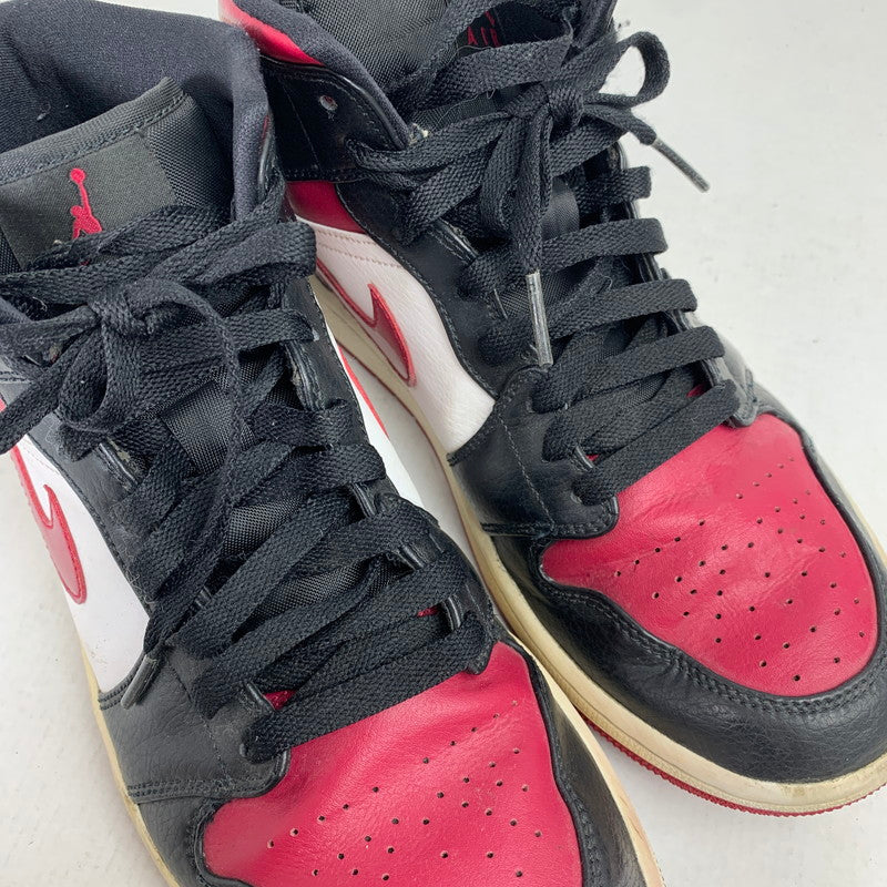 【中古品】【メンズ】 NIKE ナイキ 554724-066 AIR JORDAN 1 MID "NOBLE RED" エアジョーダン 1 ミッド スニーカー 靴 160-260928-mh-18-fuzh サイズ：26.5cm カラー：レッド・ブラック 万代Net店
