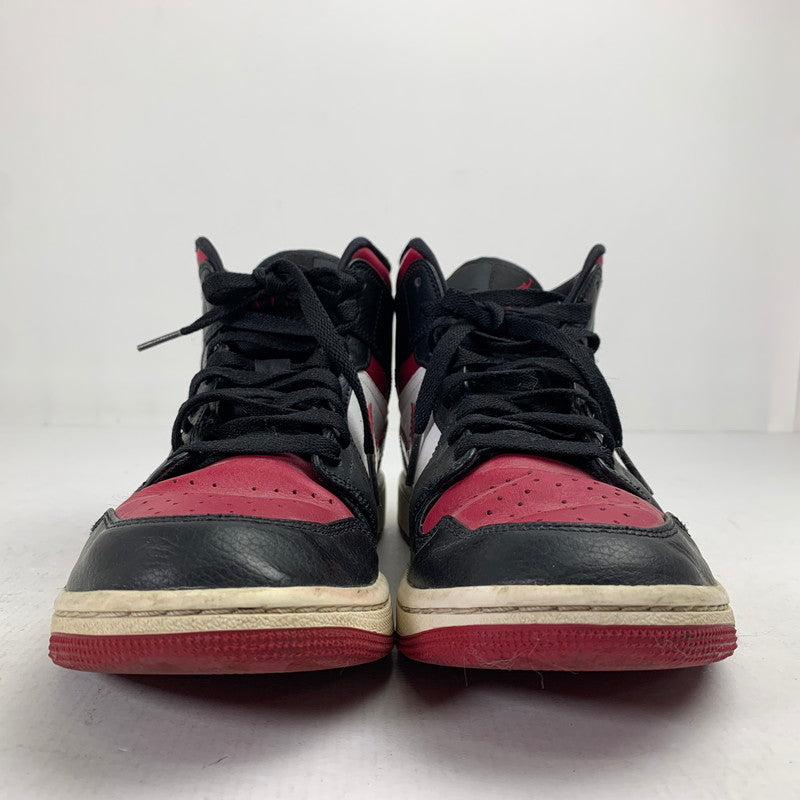 【中古品】【メンズ】 NIKE ナイキ 554724-066 AIR JORDAN 1 MID "NOBLE RED" エアジョーダン 1 ミッド スニーカー 靴 160-260928-mh-18-fuzh サイズ：26.5cm カラー：レッド・ブラック 万代Net店