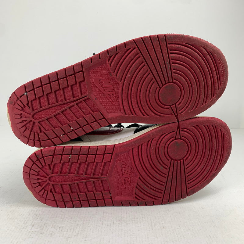 【中古品】【メンズ】 NIKE ナイキ 554724-066 AIR JORDAN 1 MID "NOBLE RED" エアジョーダン 1 ミッド スニーカー 靴 160-260928-mh-18-fuzh サイズ：26.5cm カラー：レッド・ブラック 万代Net店