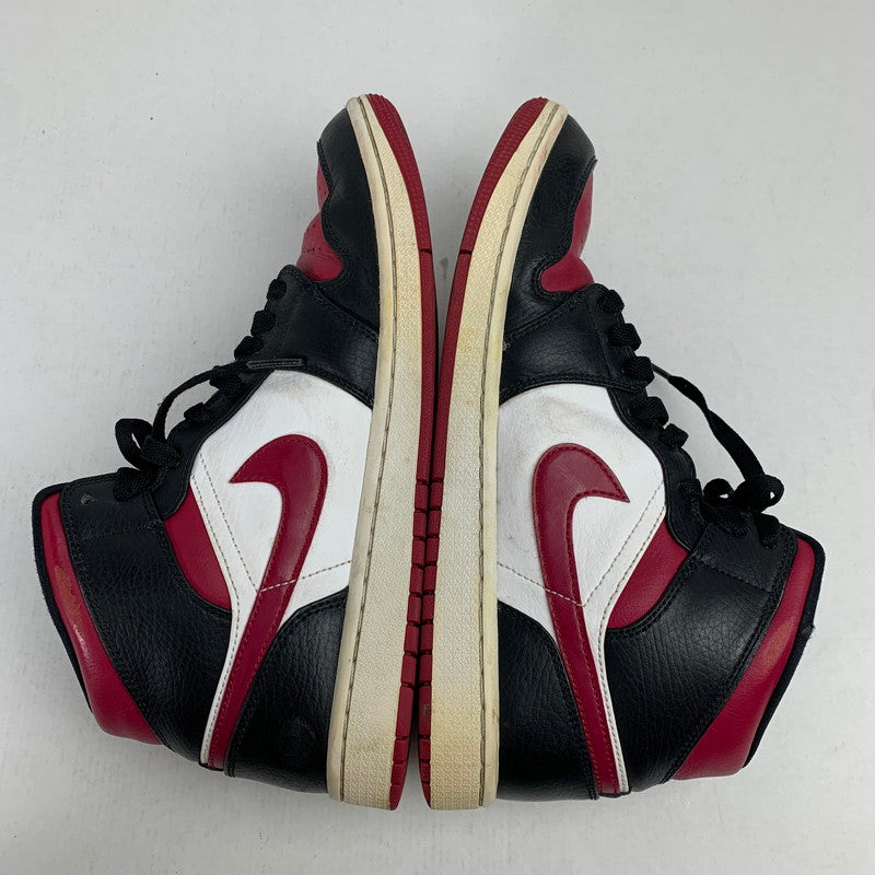 【中古品】【メンズ】 NIKE ナイキ 554724-066 AIR JORDAN 1 MID "NOBLE RED" エアジョーダン 1 ミッド スニーカー 靴 160-260928-mh-18-fuzh サイズ：26.5cm カラー：レッド・ブラック 万代Net店