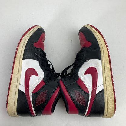 【中古品】【メンズ】 NIKE ナイキ 554724-066 AIR JORDAN 1 MID "NOBLE RED" エアジョーダン 1 ミッド スニーカー 靴 160-260928-mh-18-fuzh サイズ：26.5cm カラー：レッド・ブラック 万代Net店