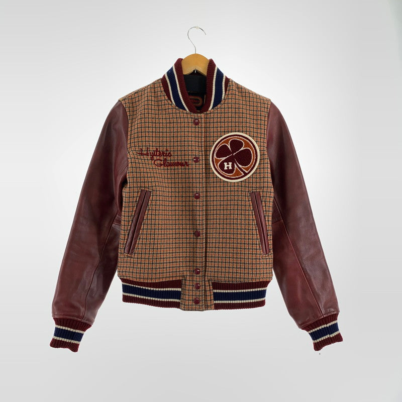 【中古品】【レディース】 HYSTERIC GLAMOUR ヒステリックグラマー スタジャン ORANGE.チェックSIZE:F 90年代 ※毛玉.使用感有 169-260925-ky-11-fuzh 万代Net店