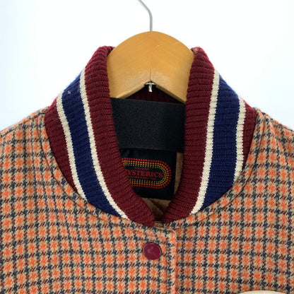 【中古品】【レディース】 HYSTERIC GLAMOUR ヒステリックグラマー スタジャン ORANGE.チェックSIZE:F 90年代 ※毛玉.使用感有 169-260925-ky-11-fuzh 万代Net店