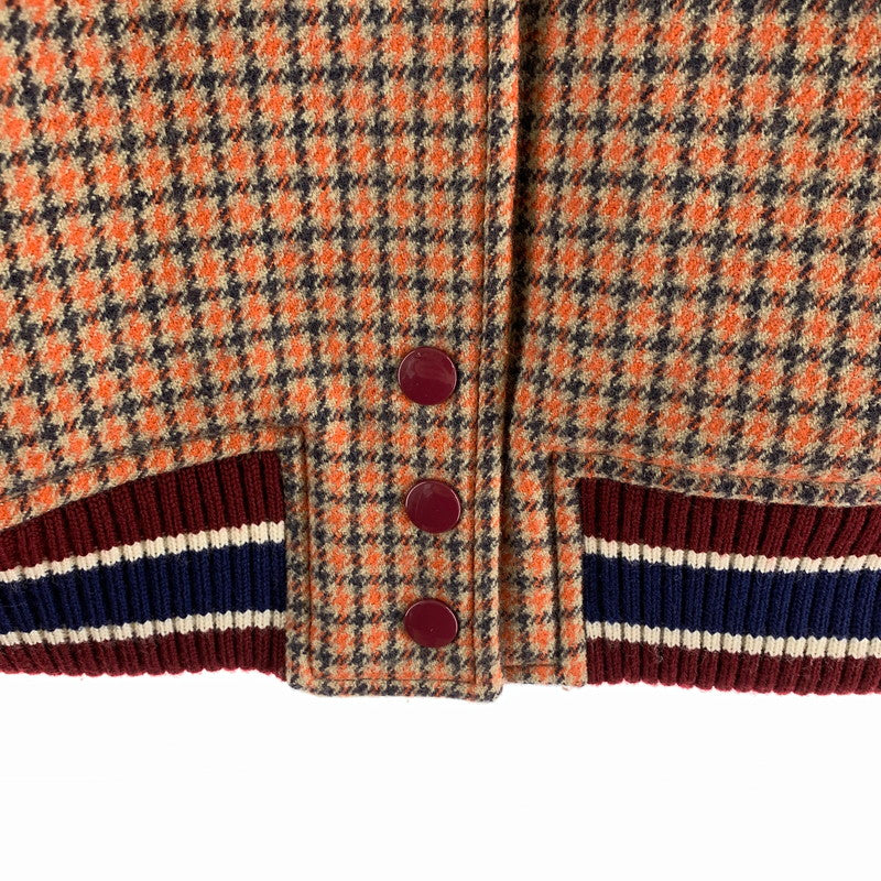 【中古品】【レディース】 HYSTERIC GLAMOUR ヒステリックグラマー スタジャン ORANGE.チェックSIZE:F 90年代 ※毛玉.使用感有 169-260925-ky-11-fuzh 万代Net店
