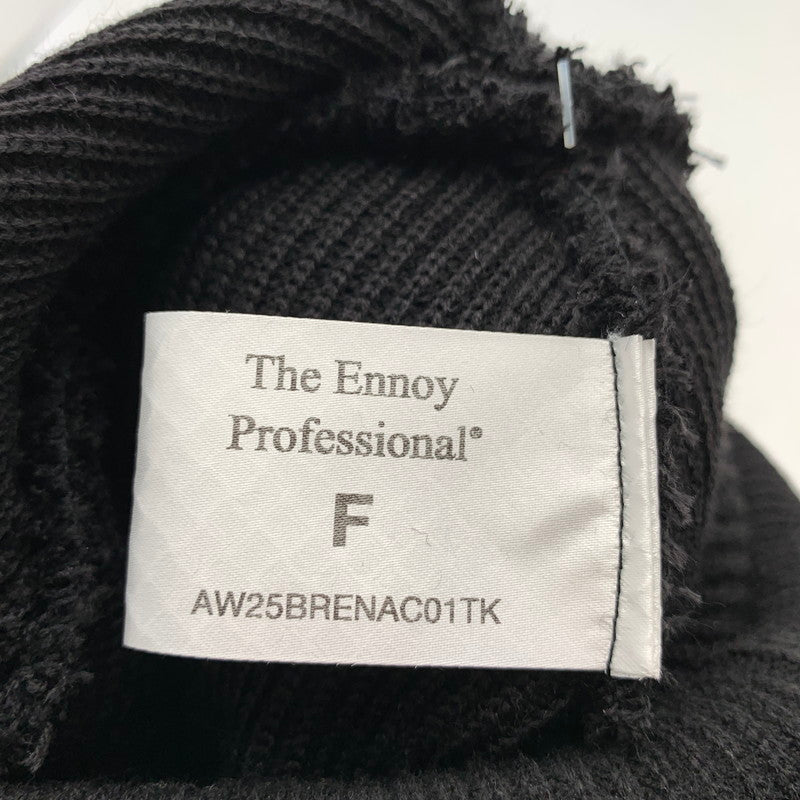 【中古品】【メンズ】 THE ENNOY PROFESSIONAL KNIT CAP 帽子 ニットキャップ ビーニー ニット帽子 185-260921-gm-28-fuzh サイズ：F カラー：ブラック 万代Net店