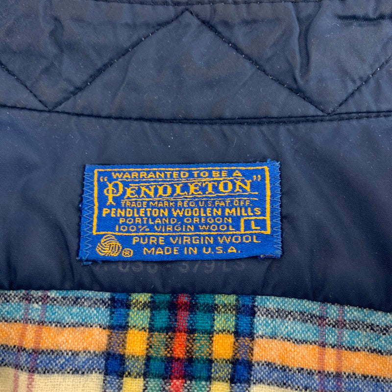 【中古品】【メンズ】 PENDLETON ペンドルトン PURE VIRGIN WOOL SHIRT 70S ピュア バージン ウール シャツ 長袖 トップス 古着 145-260919-mh-05-fuzh サイズ：L カラー：マルチ 万代Net店