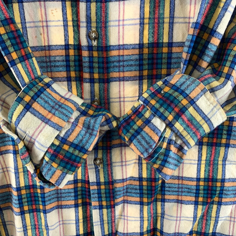 【中古品】【メンズ】 PENDLETON ペンドルトン PURE VIRGIN WOOL SHIRT 70S ピュア バージン ウール シャツ 長袖 トップス 古着 145-260919-mh-05-fuzh サイズ：L カラー：マルチ 万代Net店