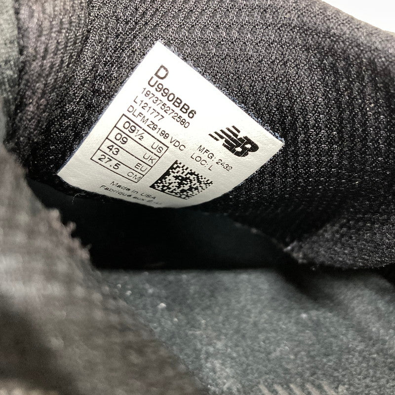 【中古品】【メンズ】 NEW BALANCE ニューバランス 990BB6 MADE IN USA ”TRIPLE BLACK” カラー BLACK MESH CORDUROY SIZE:27.5cm スニーカー 靴 162-260916-ky-01-fuzh 万代Net店