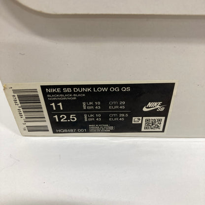 【中古品】【メンズ】 NIKE ナイキ×SUPREME シュプリーム HQ8487-001 SB DUNKLOW OG QS ダンク ロウ カラーブラック SIZE:29.5cm　 スニーカー 靴 160-260916-ky-02-fuzh 万代Net店