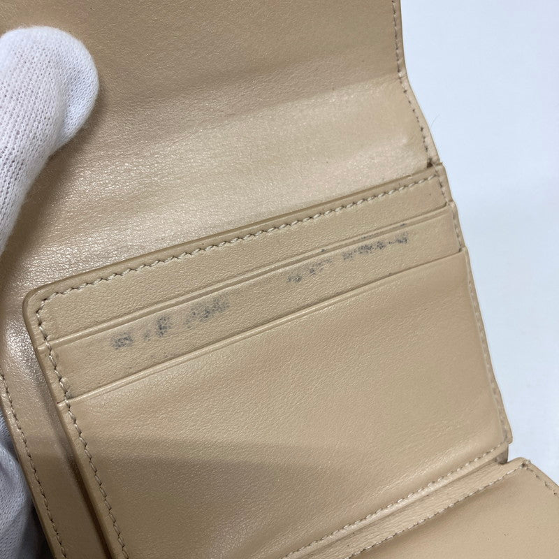 【中古品】【レディース】 CELINE セリーヌ スモール トリフォール ドウォレット カラーBEIGE 保存袋.箱付属 181-260916-ky-07-fuzh 万代Net店