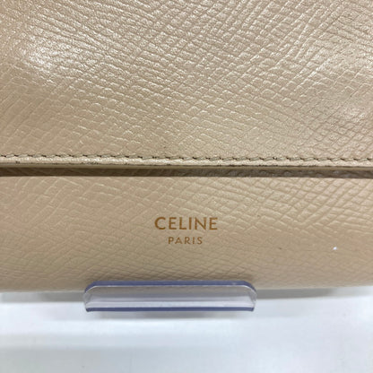 【中古品】【レディース】 CELINE セリーヌ スモール トリフォール ドウォレット カラーBEIGE 保存袋.箱付属 181-260916-ky-07-fuzh 万代Net店