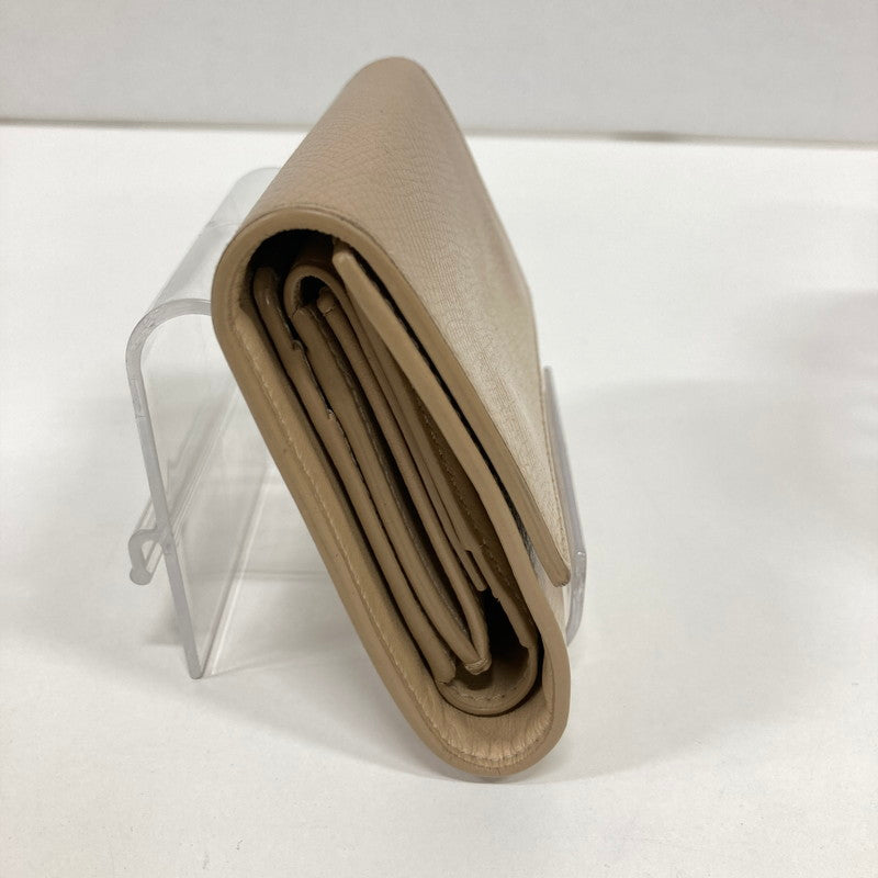 【中古品】【レディース】 CELINE セリーヌ スモール トリフォール ドウォレット カラーBEIGE 保存袋.箱付属 181-260916-ky-07-fuzh 万代Net店