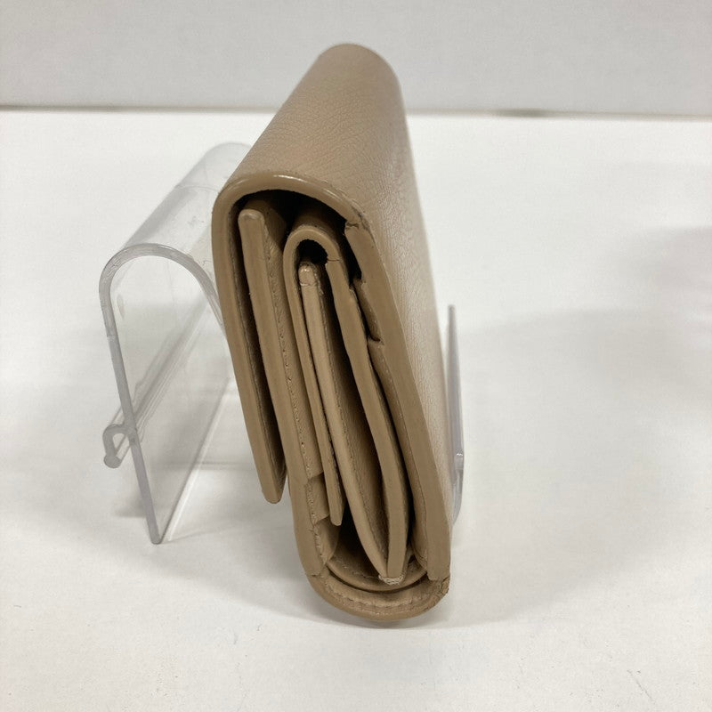 【中古品】【レディース】 CELINE セリーヌ スモール トリフォール ドウォレット カラーBEIGE 保存袋.箱付属 181-260916-ky-07-fuzh 万代Net店