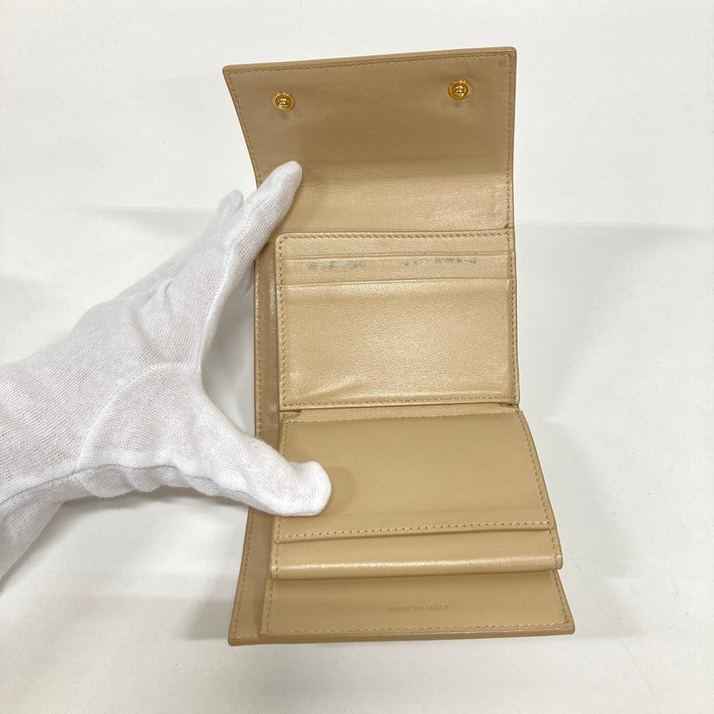 【中古品】【レディース】 CELINE セリーヌ スモール トリフォール ドウォレット カラーBEIGE 保存袋.箱付属 181-260916-ky-07-fuzh 万代Net店