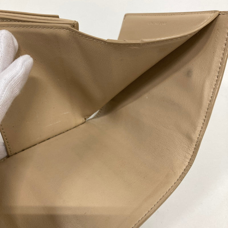 【中古品】【レディース】 CELINE セリーヌ スモール トリフォール ドウォレット カラーBEIGE 保存袋.箱付属 181-260916-ky-07-fuzh 万代Net店