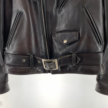 【中古品】【メンズ】 SCHOTT ショット 618M W RIDERS JACKET ライダース ジャケット USA製 襟ボア ライナー付 アウター コート 古着 145-260919-mh-01-fuzh サイズ：36 カラー：ブラック 万代Net店
