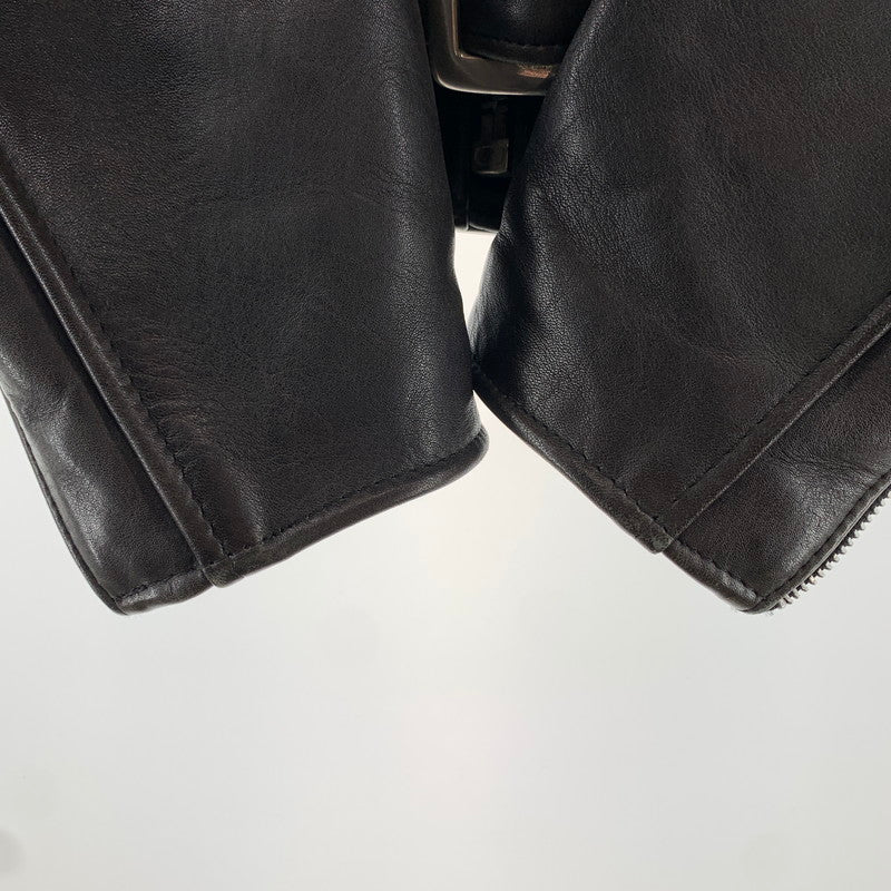 【中古品】【メンズ】 SCHOTT ショット 618M W RIDERS JACKET ライダース ジャケット USA製 襟ボア ライナー付 アウター コート 古着 145-260919-mh-01-fuzh サイズ：36 カラー：ブラック 万代Net店