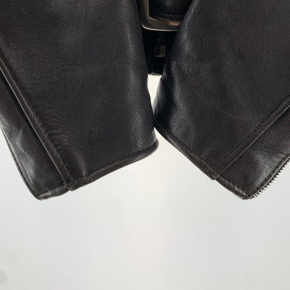 【中古品】【メンズ】 SCHOTT ショット 618M W RIDERS JACKET ライダース ジャケット USA製 襟ボア ライナー付 アウター コート 古着 145-260919-mh-01-fuzh サイズ：36 カラー：ブラック 万代Net店