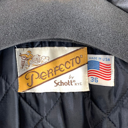 【中古品】【メンズ】 SCHOTT ショット 618M W RIDERS JACKET ライダース ジャケット USA製 襟ボア ライナー付 アウター コート 古着 145-260919-mh-01-fuzh サイズ：36 カラー：ブラック 万代Net店