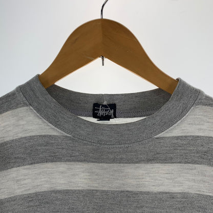 【中古品】【メンズ】 STUSSY ステューシー 90`S 紺タグ 長袖 Tシャツ ロンT トップス 古着 142-260919-mh-06-fuzh サイズ：M カラー：グレー 万代Net店