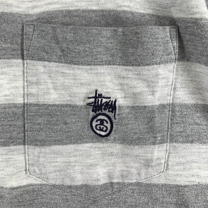 【中古品】【メンズ】 STUSSY ステューシー 90`S 紺タグ 長袖 Tシャツ ロンT トップス 古着 142-260919-mh-06-fuzh サイズ：M カラー：グレー 万代Net店