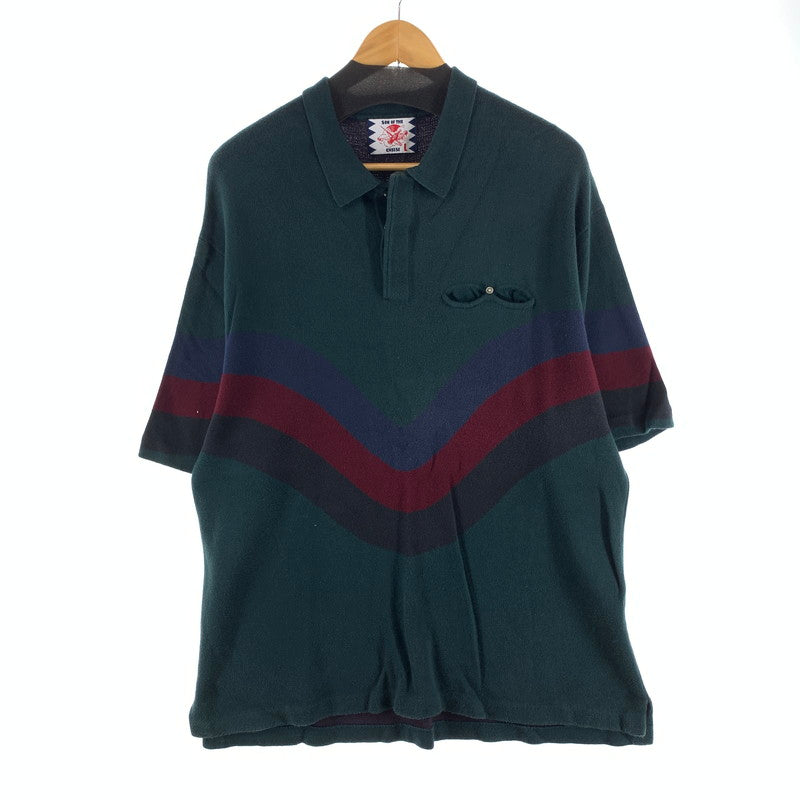 【中古品】【メンズ】 SON OF THE CHEESE サノバチーズ SC2110-KN01 OP POLO 半袖ポロシャツ トップス 142-260920-gm-03-fuzh サイズ：L カラー：グリーン 万代Net店