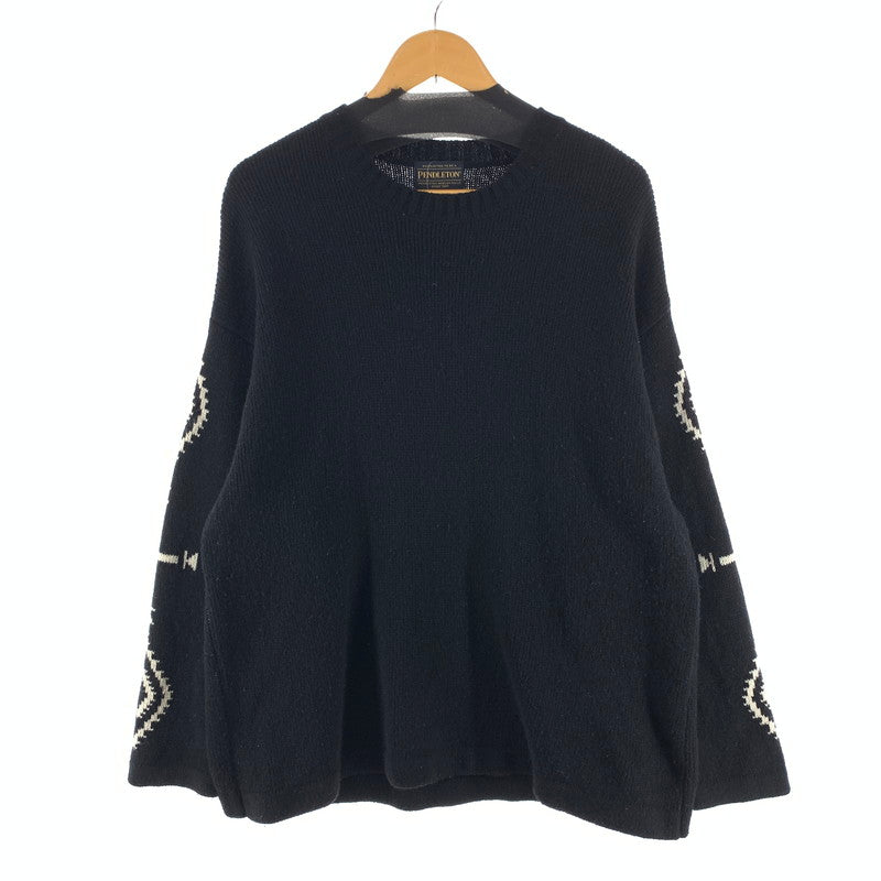 【中古品】【メンズ】 PENDLETON ペンドルトン WOOL SWEATER ウールセーター ニット ブランド 古着 144-260920-gm-07-fuzh サイズ：L カラー：ブラック 万代Net店