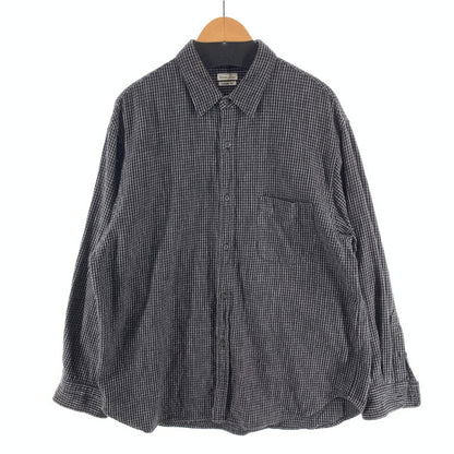 【中古品】【メンズ】 STEVENALAN CHECK SHIRT 長袖シャツ ブランド 古着 140-260920-gm-01-fuzh サイズ：L カラー：ブラック 万代Net店