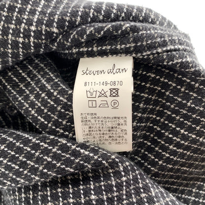 【中古品】【メンズ】 STEVENALAN CHECK SHIRT 長袖シャツ ブランド 古着 140-260920-gm-01-fuzh サイズ：L カラー：ブラック 万代Net店