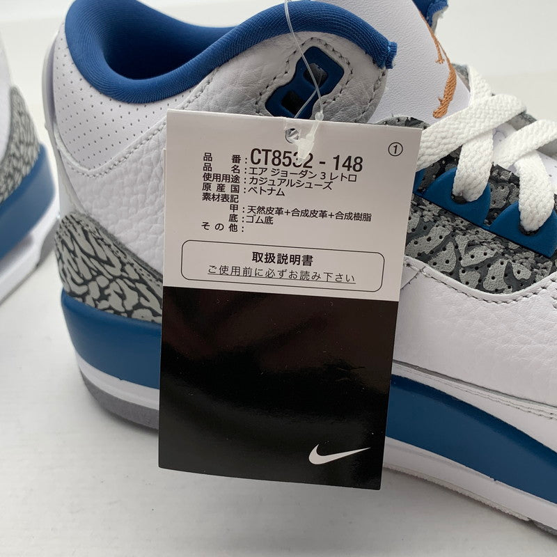 【中古品】【メンズ】 NIKE ナイキ CT8532-148 AIR JORDAN 3 RETRO TRUE BLUE AND COPPER エアジョーダン スニーカー 靴 160-260920-gm-22-fuzh サイズ：27.5cm カラー：ホワイト ブルー 万代Net店