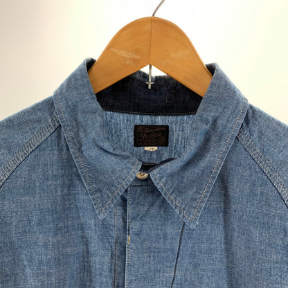 【中古品】【メンズ】 DELUXEWARE デラックスウエア 7644B 40S CHAMBRAY SHIRT シャンブレー ワーク シャツ 長袖 トップス 古着 145-260919-mh-04-fuzh サイズ：L カラー：ブルー 万代Net店