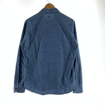 【中古品】【メンズ】 DELUXEWARE デラックスウエア 7644B 40S CHAMBRAY SHIRT シャンブレー ワーク シャツ 長袖 トップス 古着 145-260919-mh-04-fuzh サイズ：L カラー：ブルー 万代Net店