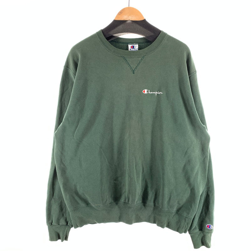 【中古品】【メンズ】 CHAMPION チャンピオン CREW NECK SWEAT クルーネックスウェット 90s 古着 145-260922-gm-12-fuzh サイズ：XL カラー：グリーン 万代Net店
