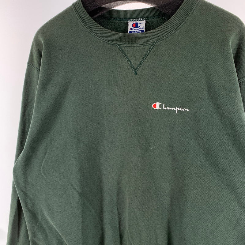 【中古品】【メンズ】 CHAMPION チャンピオン CREW NECK SWEAT クルーネックスウェット 90s 古着 145-260922-gm-12-fuzh サイズ：XL カラー：グリーン 万代Net店