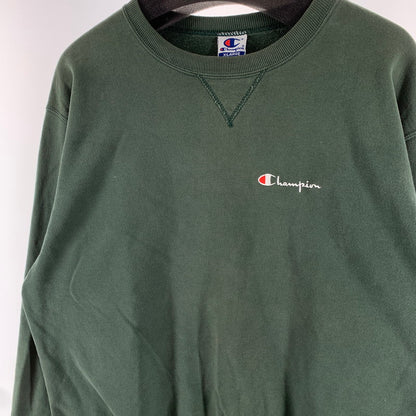 【中古品】【メンズ】 CHAMPION チャンピオン CREW NECK SWEAT クルーネックスウェット 90s 古着 145-260922-gm-12-fuzh サイズ：XL カラー：グリーン 万代Net店