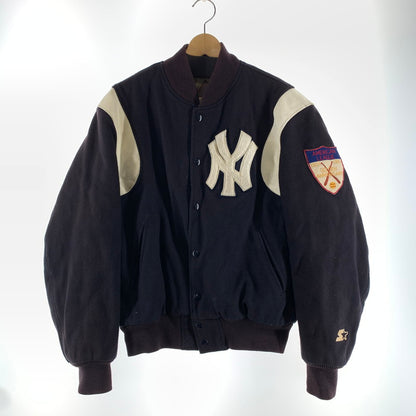 【中古品】【メンズ】 STARTER スターター COOPERSTOWN クーパーズタウン ウール スタジャン アウター コート 古着 145-260919-mh-02-fuzh サイズ：L カラー：ネイビー 万代Net店