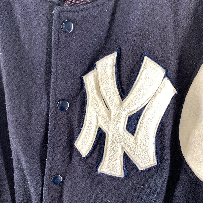 【中古品】【メンズ】 STARTER スターター COOPERSTOWN クーパーズタウン ウール スタジャン アウター コート 古着 145-260919-mh-02-fuzh サイズ：L カラー：ネイビー 万代Net店