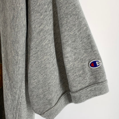 【中古品】【メンズ】 WIND AND SEA×CHAMPION REVERSE WAVE HALF SLEEVE CREW NECK SWEAT SHIRT リバースウィーブ 半袖スウェット 142-260809-hi-03-fuzh サイズ：XL カラー：グレー 万代Net店