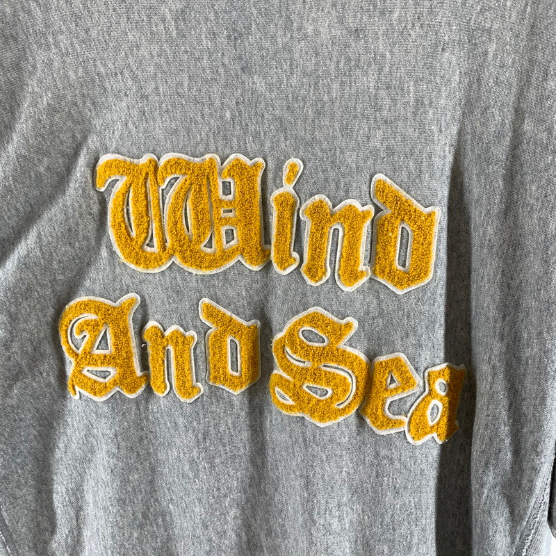 【中古品】【メンズ】 WIND AND SEA×CHAMPION REVERSE WAVE HALF SLEEVE CREW NECK SWEAT SHIRT リバースウィーブ 半袖スウェット 142-260809-hi-03-fuzh サイズ：XL カラー：グレー 万代Net店