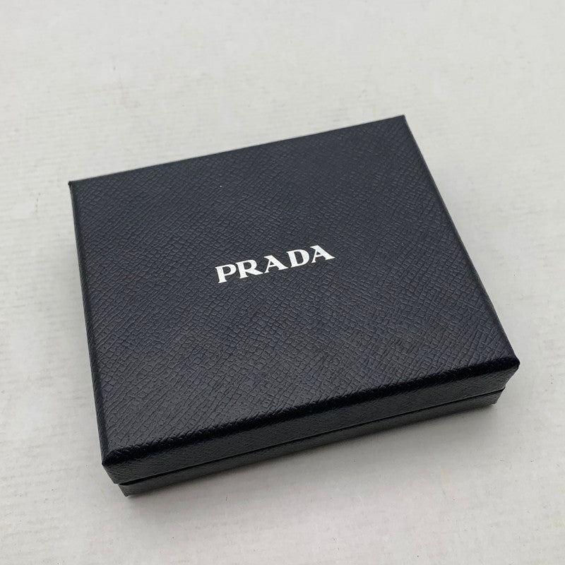 【中古品】【メンズ】 PRADA プラダ サフィアーノレザー トライアングルロゴ 二つ折り ミニ財布 財布 ウォレット 181-260809-hi-19-fuzh カラー：ブラック 万代Net店