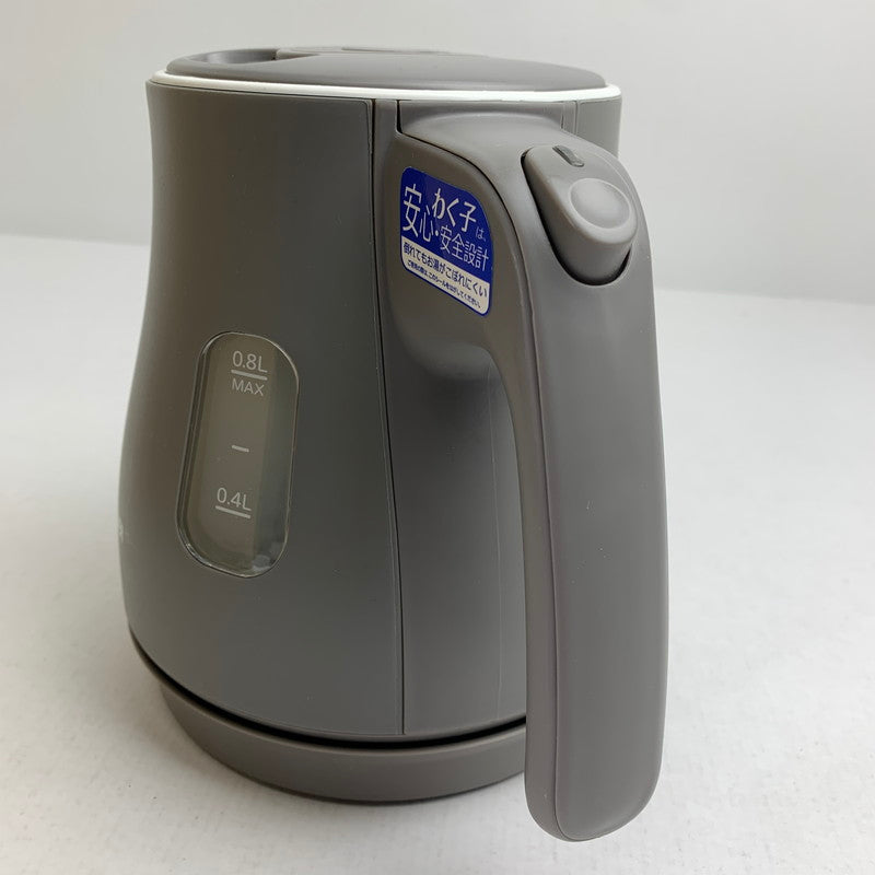 【中古品】 TIGER タイガー PCM-A080 電気ケトル わく子 0.8L 18年製 098-260925-mh-30-fuz カラー：アッシュグレー 万代Net店