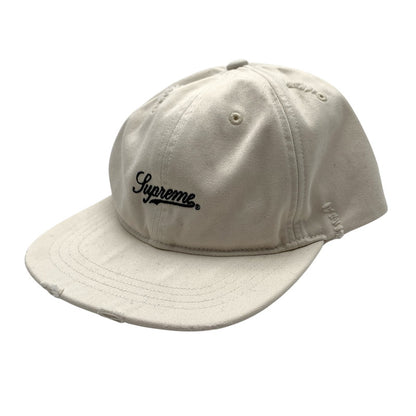 【中古品】【メンズ】 SUPREME シュプリーム H9FW25 DISTRESSED SCRIPT 6‐PANEL CAP 6パネルキャップ ブランド 帽子 149-260920-gm-43-fuzh カラー：ホワイト 万代Net店