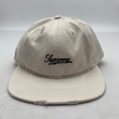 【中古品】【メンズ】 SUPREME シュプリーム H9FW25 DISTRESSED SCRIPT 6‐PANEL CAP 6パネルキャップ ブランド 帽子 149-260920-gm-43-fuzh カラー：ホワイト 万代Net店