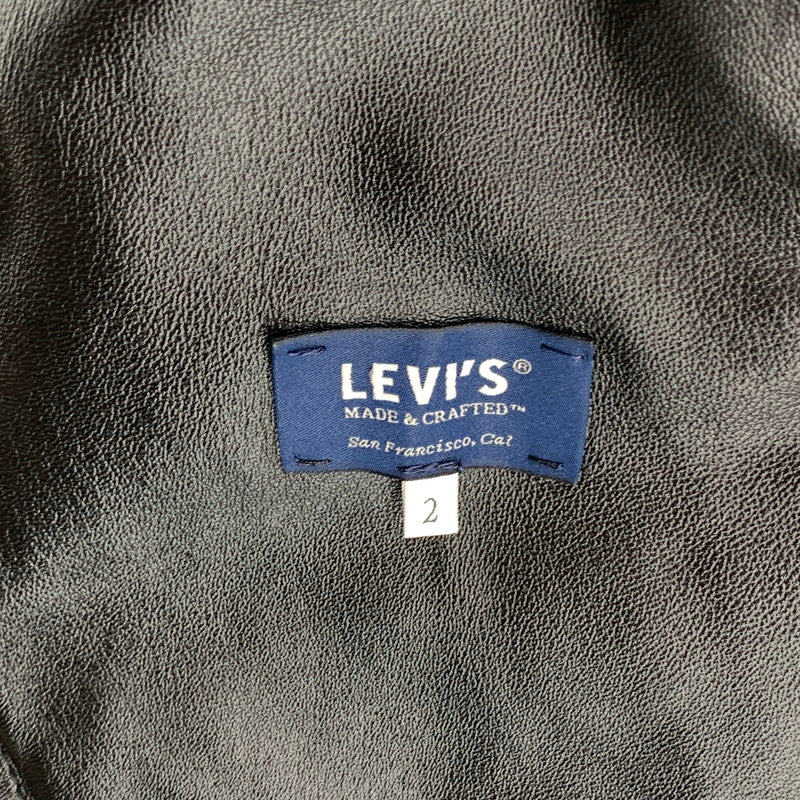 【中古品】【メンズ】 LEVI'S MADE＆CRAFTED MOUTON BOA JACKET リーバイス ボアジャケット アウター ブランド 古着 145-260923-gm-11-fuzh サイズ：2 カラー：ブラック 万代Net店