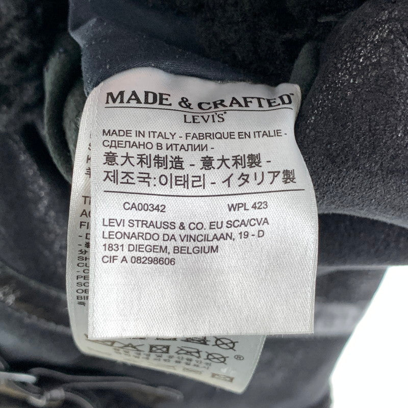 【中古品】【メンズ】 LEVI'S MADE＆CRAFTED MOUTON BOA JACKET リーバイス ボアジャケット アウター ブランド 古着 145-260923-gm-11-fuzh サイズ：2 カラー：ブラック 万代Net店
