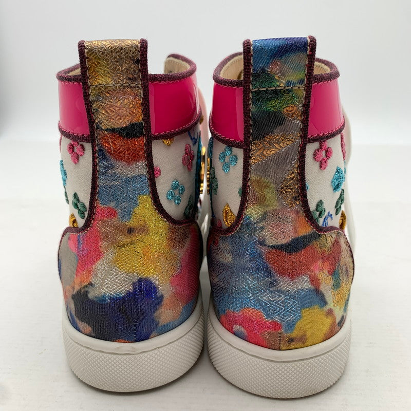 【中古品】【レディース】 CHRISTIAN LOUBOUTIN クリスチャンルブタン ハイカットスニーカー シューズ 靴 183-260920-gm-36-fuzh サイズ：36 カラー：ピンク 万代Net店